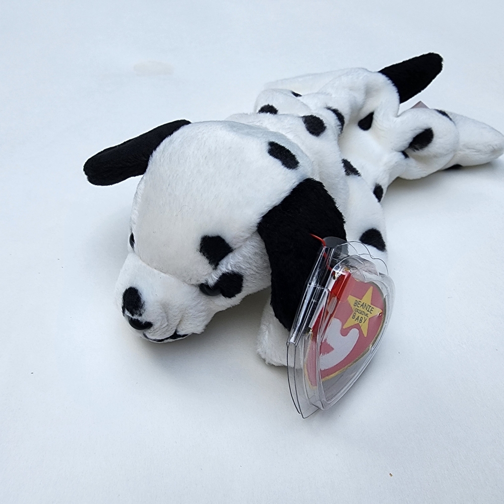 Ty Beanie Baby DOTTY Dalmatian Dog "Sparky" NEW W/mint Tag Stuffed Animal Toy